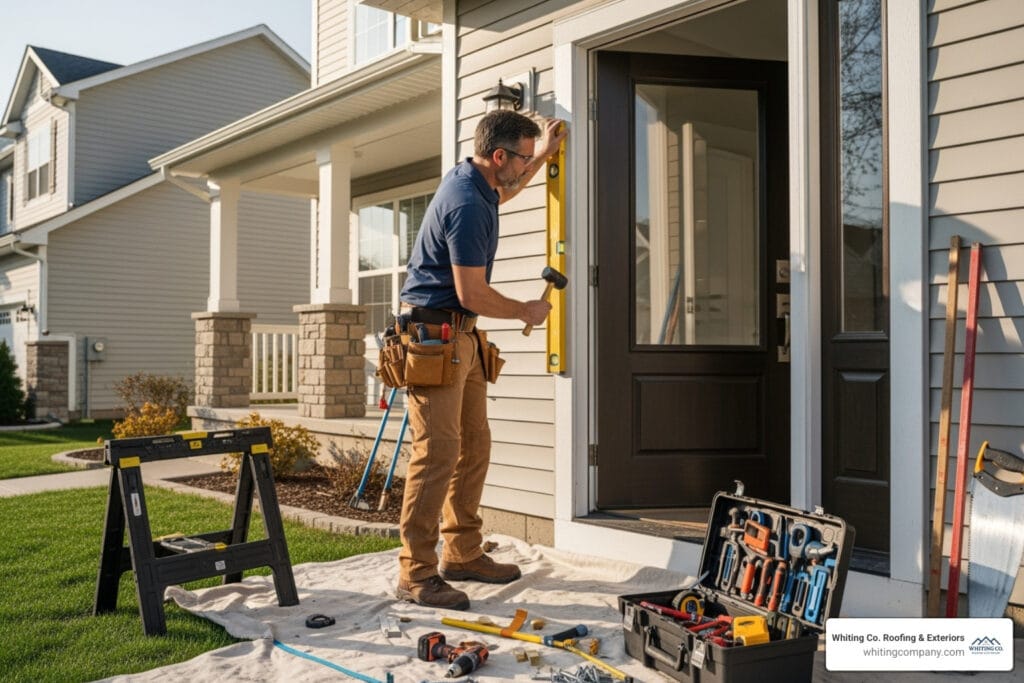 Exterior door installation